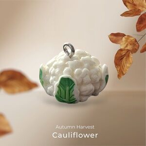 White and Green Cauliflower Charm Necklace